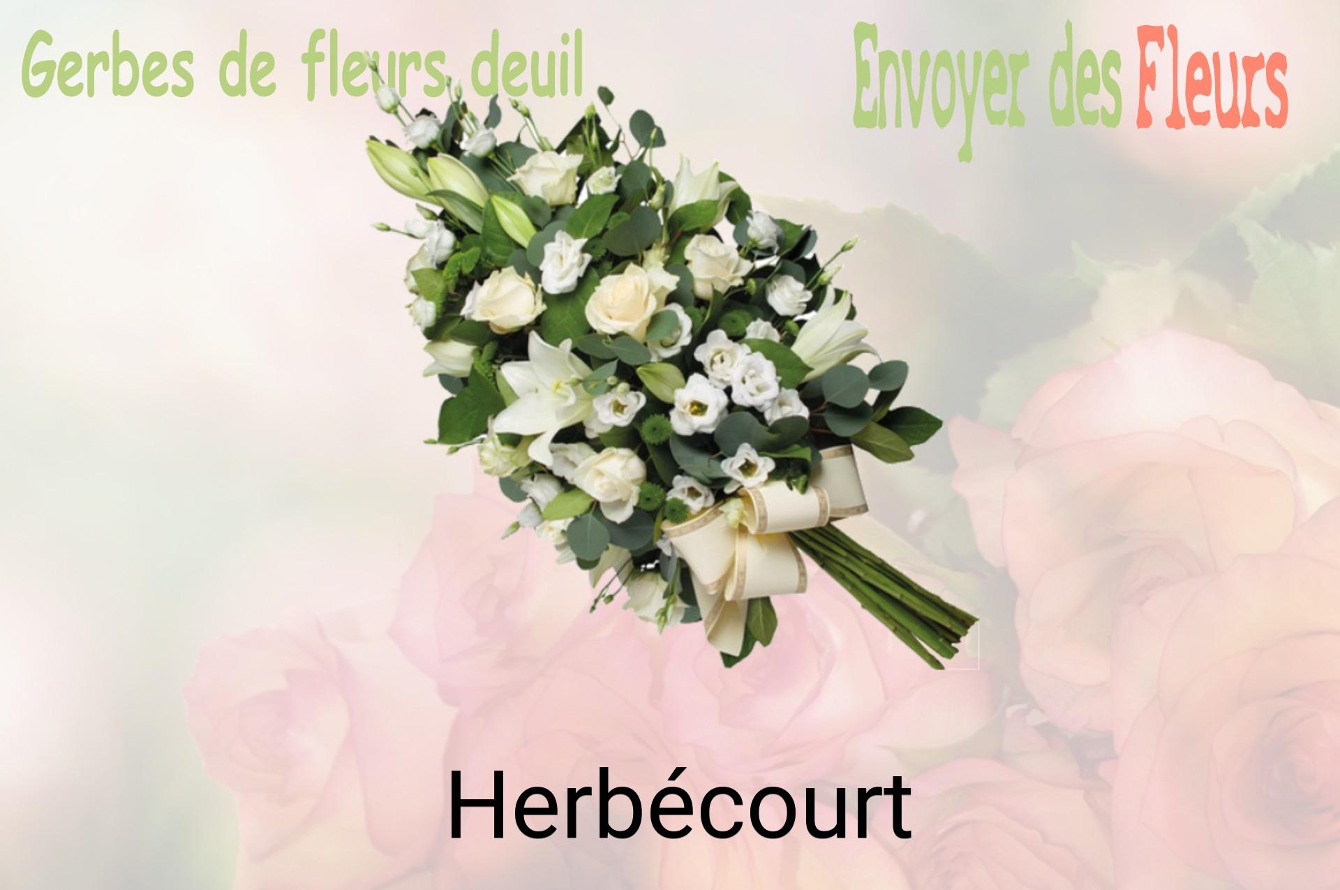 Gerbe de fleurs de deuil livrée à Herbécourt